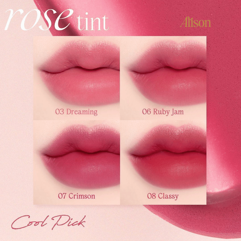 Dasique Cream De Rose Tint có bảng màu đa dạng, siêu trendy phù hợp cho cả Undertone ấm & lạnh 